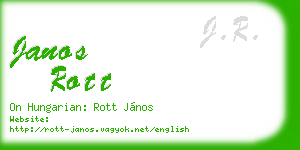 janos rott business card